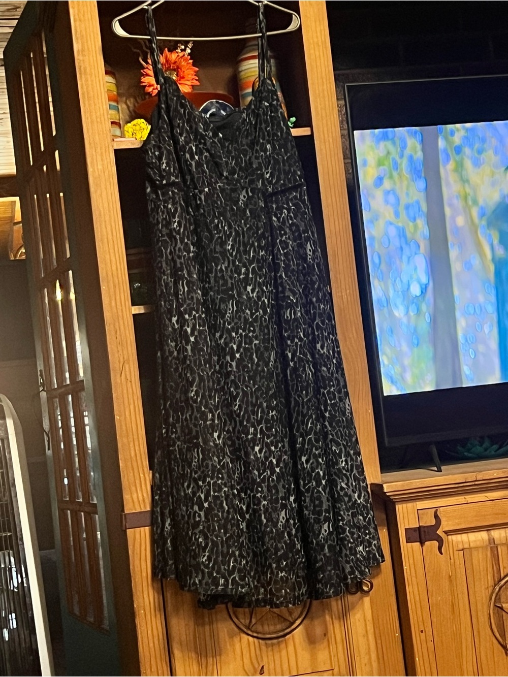 torrid Black and Gray Asymmetrical Animal-Print Dress